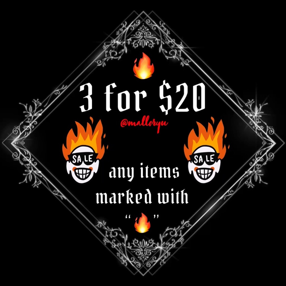 SALE– limited time! 🔥3/$20 🖤2/$30